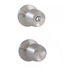 Defiant Brandywine Stainless Steel Bed/Bath Door Knob and Hall/Closet Door Knob Combo