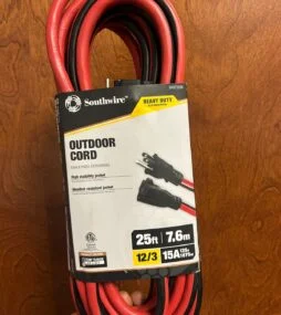 Southwire 25-ft 12 / 3 Medium Duty 3 Prong Red and black Outdoor Extension Power Cord