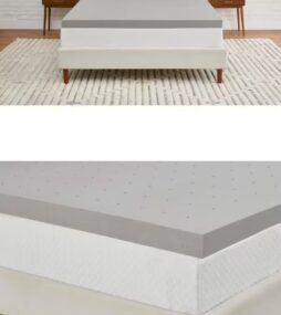 StyleWell 3 in. Twin Charcoal Infused Cooling Memory Foam Mattress Topper