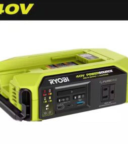 RYOBI 40V 300-Watt Portable Battery Inverter Power Source and 40V Battery Charger (Tool Only)