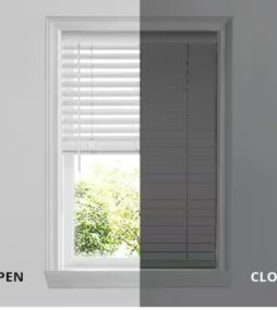 Home Decorators Collection White Cordless 2 in. Faux Wood Blind - 29.25 in. W x 54 in. L (Actual Size 28.75 in. W x 54 in. L)