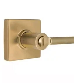 Defiant Tonebridge Brushed Gold Bed/Bath Door Handle with Square Rose