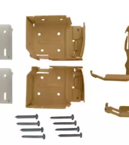 Home Decorators Collection 2.5 in. Cordless Faux Wood Side Mounting Bracket Set in Chestnut