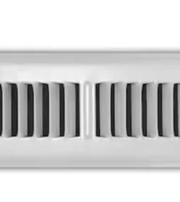 Everbilt 2 in. x 14 in. 2-Way Steel Toe-Kick Floor Grille in White