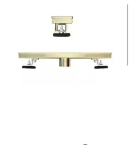 BWE 12 in. Shower Drain with 2-in-1 Tile Insert Panel Stainless Steel Linear Drain for Fast Drainage in Brushed Gold