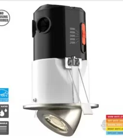 Commercial Electric Premium Downlight 3 in. 2700K - 5000K Brushed Nickel New Construction/Remodel Recessed Integrated LED Gimbal Kit