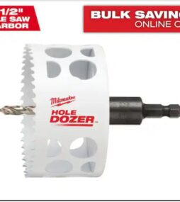 Milwaukee 3-1/2 in. HOLE DOZER Bi-Metal Hole Saw with 3/8 in. Arbor and Pilot Bit