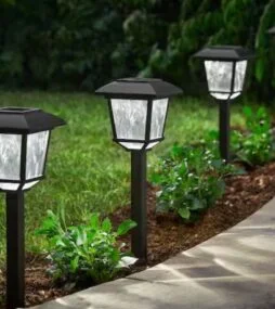 Hampton Bay Archer Black Integrated LED Weather Resistant Outdoor Solar Path Light (6-Pack)