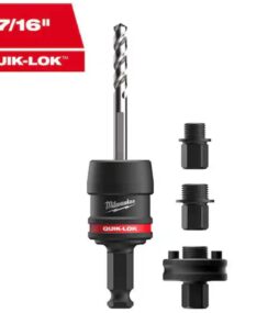 Milwaukee 7/16 in. Shank QUIK-LOK Hole Saw Arbor Set w/ Three Adapters