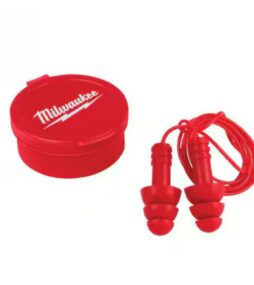 Milwaukee Corded Red Earplugs (3-Pack) with 26 dB Noise Reduction Rating