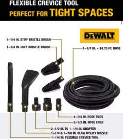DEWALT 1.25 in. - 2.5 in. Car Cleaning Accessory Kit for Wet/Dry Shop Vacuums