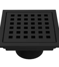 VIGO Elan 4 in. Square Shower Drain in Matte Black