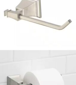 Glacier Bay Adelyn Single Post Toilet Paper Holder in Brushed Nickel