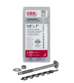 GRK Fasteners 1/2 in. x 7 in. Galvanized Auger Bolt Post to Beam Through Bolt Fastener (10-Pack)