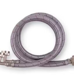 Everbilt 4 ft. Universal Stainless Steel Washing Machine Hose with Elbow (2-Pack)