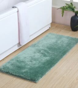 Chesapeake Ashburn 21 in. x 54 in. Restoration Green Rectangle Bath Runner Rug