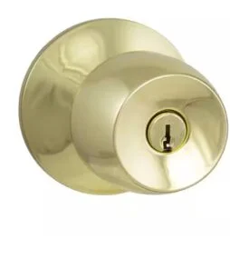 Defiant Brandywine Polished Brass Keyed Entry Door Knob
