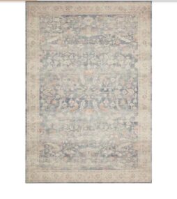 Loloi Hathaway Denim/Multi 2 ft. x 5 ft. Traditional Distressed Printed Area Rug