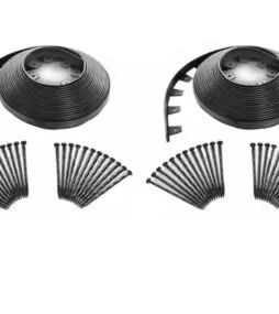 Vigoro 60 ft. Black No-Dig Plastic Landscape Edging Kit (2-Pack)