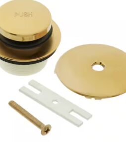 Everbilt Matte Gold Tub Drain Toe Touch Kit