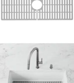 VIGO 30 in. x 15 in. Silicone Bottom Grid for 33 in. Single Bowl Kitchen Sink in Gray