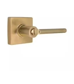 Defiant Tonebridge Brushed Gold Bed/Bath Door Handle with Square Rose