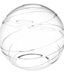 YANSUN 6 in. Height 3-Pack Clear Globe Glass 1 in. Fitter Width Vanity Pendant Flush Mount Light Shade