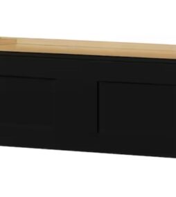 Hampton Bay Avondale 30 in. W x 12 in. D x 12 in. H Ready to Assemble Plywood Shaker Wall Bridge Kitchen Cabinet in Raven Black
