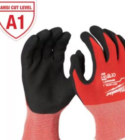Milwaukee Large Red Nitrile Level 1 Cut Resistant Dipped Work Gloves (pack -10)