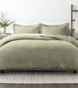 Becky Cameron Performance Sage Queen 3-Piece Duvet Cover Set