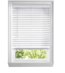 White Cordless Enhanced Room Darkening Vinyl Blinds with 1 in. Slat - 46.5 in. W x 48 in. L (Actual 46 in. W x 48 in. L)