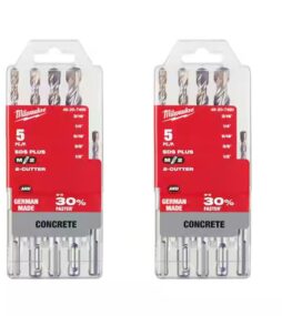 Milwaukee 2-Cutter SDS-PLUS Carbide Hammer Drill Bit Set (5-Piece)