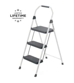 Gorilla Ladders 3-Step Steel Lightweight Step Stool Ladder 225 lbs. Load Capacity Type II Duty Rating (9ft. Reach Height)