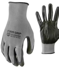 FIRM GRIP Large Nitrile Coated Work Gloves with Reusable Bucket (25-Pack)