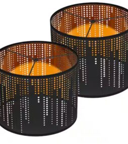 Emeritpro 10 in. Matte Black Metal Drum Table Lamp Shade with Round Shade, Single-Head Design with Uno Fitter