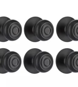 Defiant Hartford Matte Black Hall/Closet Door Knob Contractor Pack