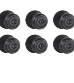 Defiant Hartford Aged Bronze Bed/Bath Door Knob Contractor Pack