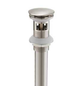 BWE Bathroom Sink Pop-Up Drain with Overflow in Brushed Nickel