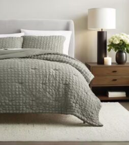 Becky Cameron All-Season Down Alternative Willow Seersucker Textured King Comforter Set