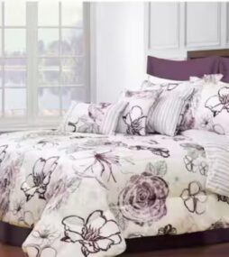 Safdie & Co. Purple Floral King Polyester Comforter Only