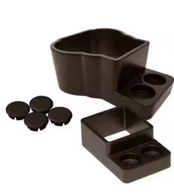 Aria Railing Straight Wall Mount Attach Kit in Bronze
