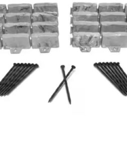 Vigoro 10 ft. L x 2.7 in. H Decorative Faux Stone Dark Gray Plastic No-Dig Landscape Edging Kit