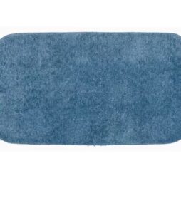 Garland Rug Traditional Basin Blue 24 in. x 40 in. Plush Nylon Bath Mat