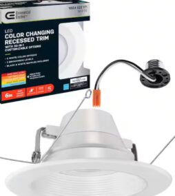 Commercial Electric 6 in. 30 Lighting Options Title 20 Integrated LED Recessed Light Trim Adjustable CCT New Construction Remodel Kitchen