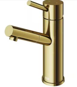 VIGO Noma Single Handle Single-Hole Bathroom Faucet in Matte Brushed Gold