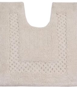 Classy 100% Cotton Bath Rugs Set, 20 in. x20 in. Contour, Ivory