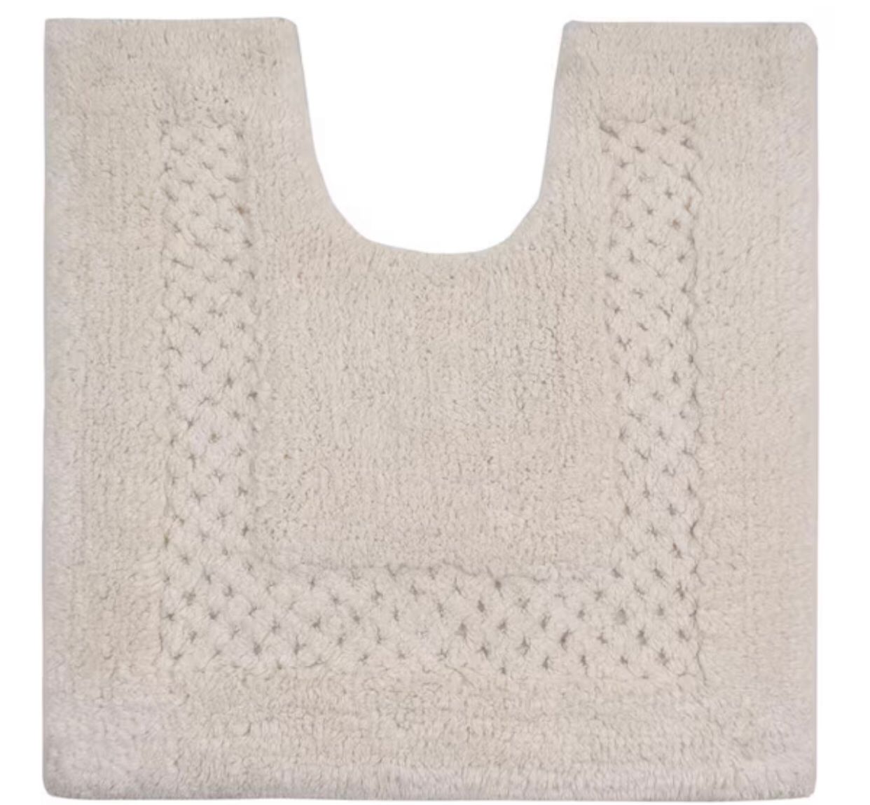 Classy 100% Cotton Bath Rugs Set, 20 in. x20 in. Contour, Ivory