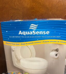 AquaSense Portable Raised Toilet Seat, White, 4 in.