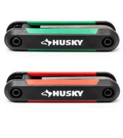 Husky Mini Folding Hex Key Set (9-Piece SAE, 8-Piece MM)