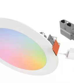 HALO HLB 6 in. Color and Tunable White Slim Canless Smart Wi-Fi LED Recessed Downlight with WiZ Pro